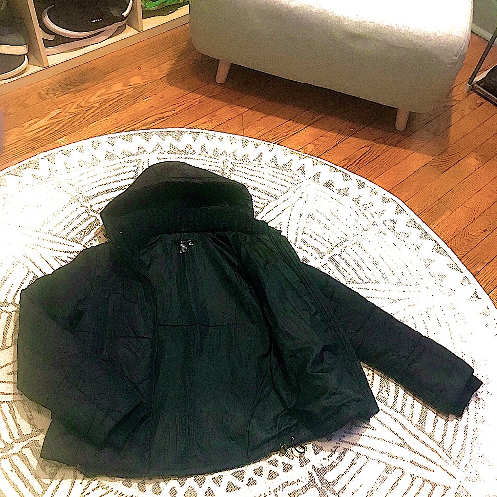 Black Zara Basic Puffer Jacket - Picture 8 of 9